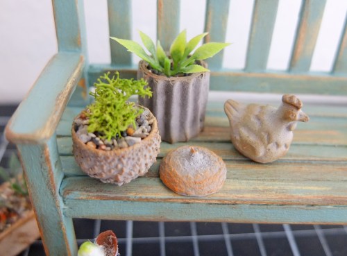 Miniature bænk detalje 053